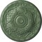 Ekena Millwork Amelia Ceiling Medallion (Fits Canopies up to 4 1/8"), Hnd-Painted Athenian Green, 15 3/4"OD x 5/8"P CM16AMAGF - alternate 1